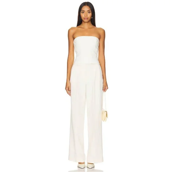 Shona Joy Irena High Waisted Tailored Pants Rice Cream